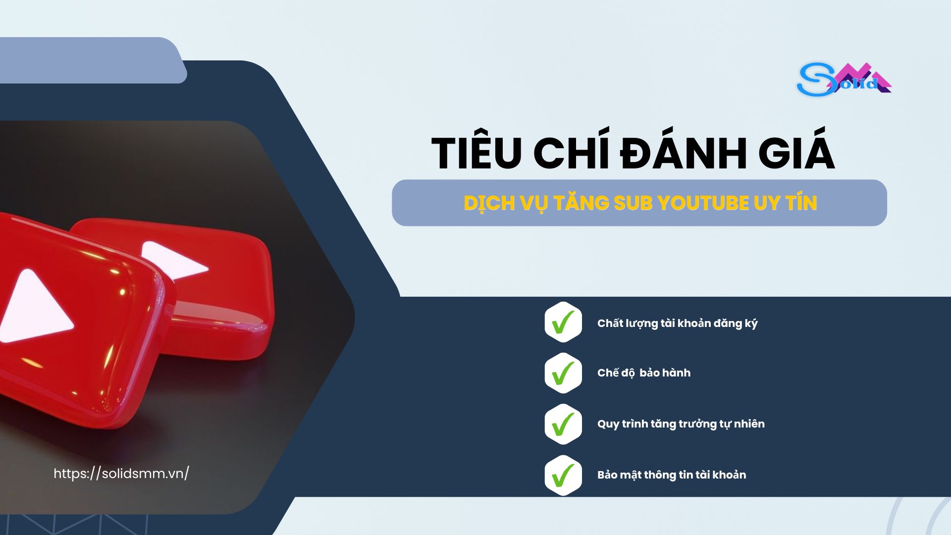 Tiêu chí đánh giá dịch vụ tăng sub youtube uy tín